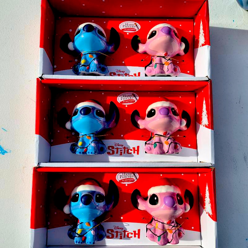 Disney stitch and angel salt shakers